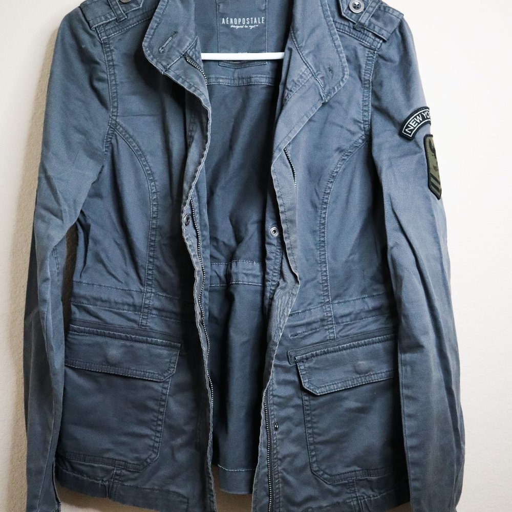 Blue Gray Utility Jacket